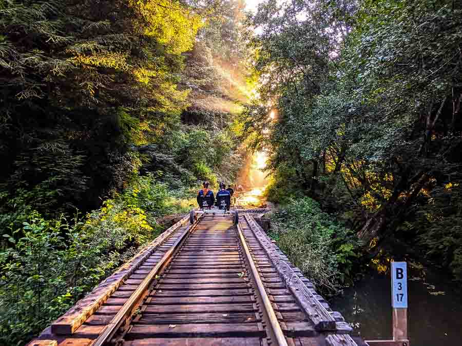 Go on a Railbike tour or on the Skunk Train