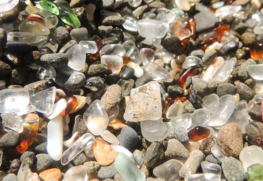 What you can find now at Glass Beach