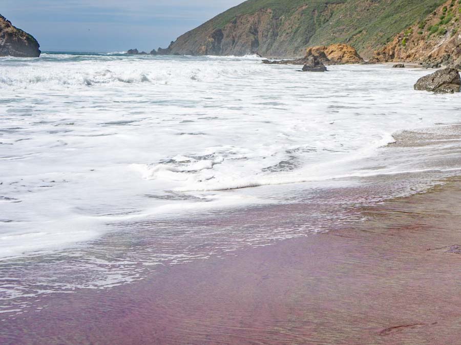 purple sand beaches