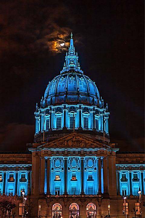 City Hall at night time